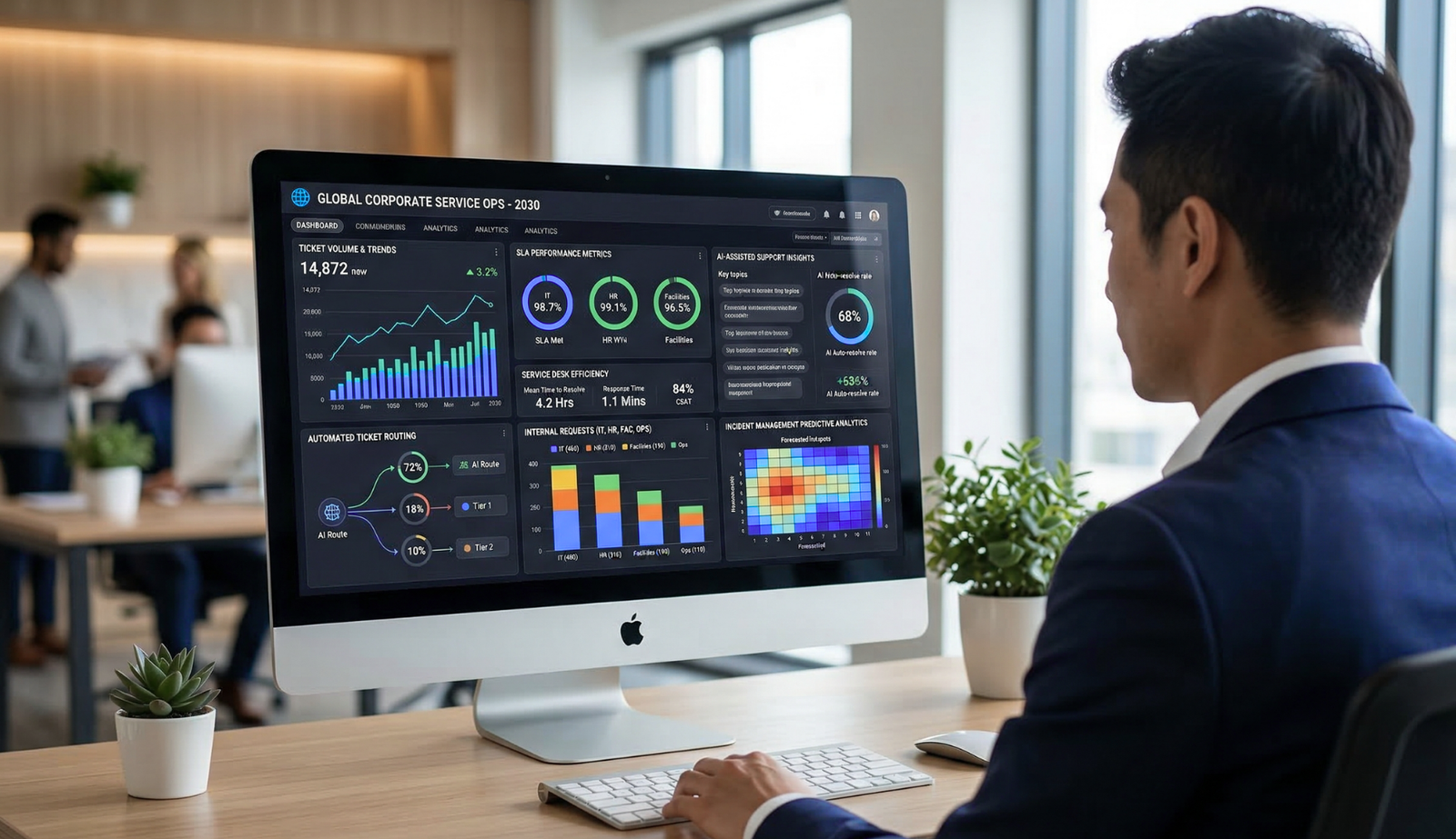 futuro do atendimento corporativo e tendências de suporte interno até 2030